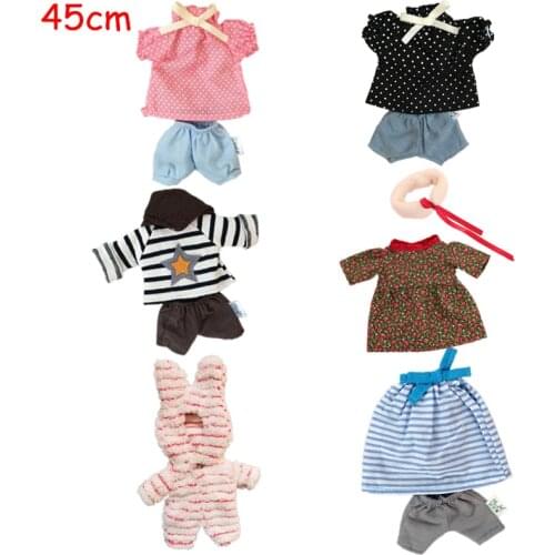 45cm Le Sucre Rabbit Clothes for Plush Cat Bear Dolls Toys Skirt Sweater Bunny Clothing for 1/4 BJD Dolls Gifts for Children
