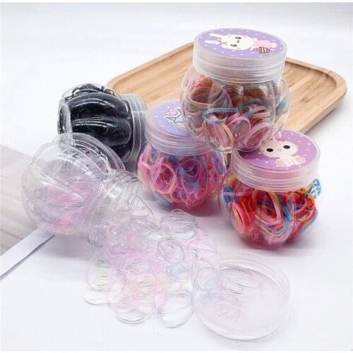 2021 New Pumpkin Bottled Children Head Strap Disposable Rubber Band Baby Colorful Hair Ties for Women Fashion Hair Accessories