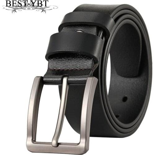 Best YBT Hot Selling Genuine Leather Belt For Men Business And Leisure Automatic Alloy Buckle New Arrived Luxury Men Belts