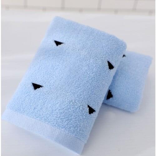 S Thickened face towel soft water absorbent solid color household adult gift towel pure cotton