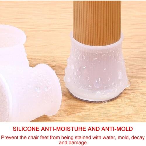 16pcs Silicon Furniture Leg Protection Cover Table Feet Pad Floor Protector For Chair Leg Floor Protection Anti-slip Table Legs