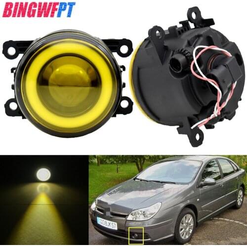 1pair LED Fog Light Angel Eye DRL Daytime Running Light H11 12V Accessories For Citroen C5 II Break (RE_) Estate 2004-2015