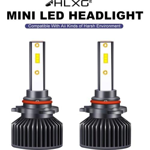 HLXG Mini H7 LED H4 luces Far lamp Car Headlight 10000LM 12V H11 LED Light 9005 HB3 9006 HB4 H8 H9 4300K 5000K 6000K 8000K Bulb