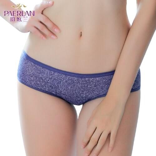 PAERLAN Seamless snowflake denim low-Rise comfortable low-waist briefs sexy hip underwear Women Pantie Dot Comfortable Cotton