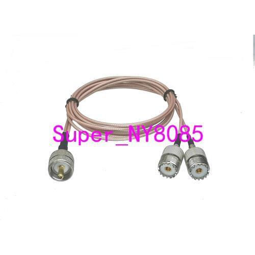 UHF PL259 Male Plug to 2 X UHF SO239 Female Connector cable Splitter Combiner Y type Pigtail RG316 6/8/12/20inch/3FT/6FT/10FT