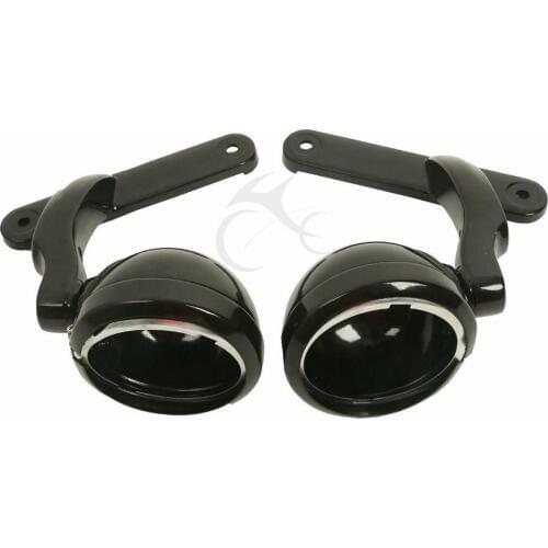 Motorcycle Auxiliary Lighting Brackets W/ Housing Bucket For Harley Street Glide FLHX 2009-2016