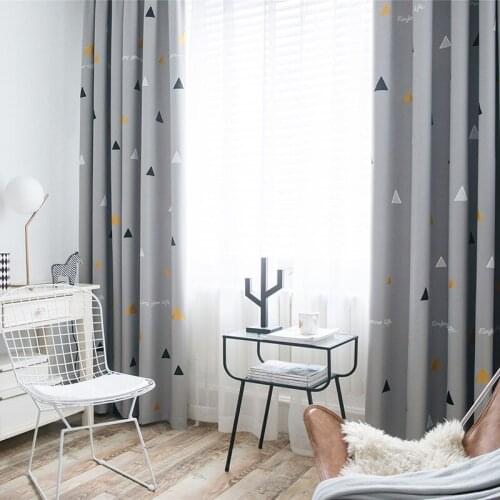 Geometric Blackout Curtains for Living Room Kids Children Room Window Treament Modern Thick Curtains Drapes Blinds High Shading