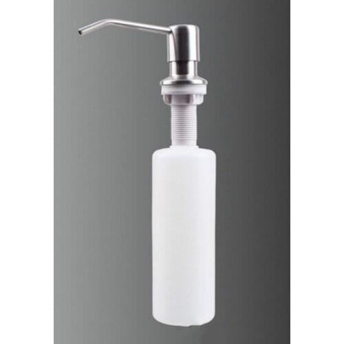 1Pc Kitchen Sink Soap Dispenser Stainless Steel Head ABS Bottle Lotion Liquid Soap Dispenser Kitchen Bathroom Accessories