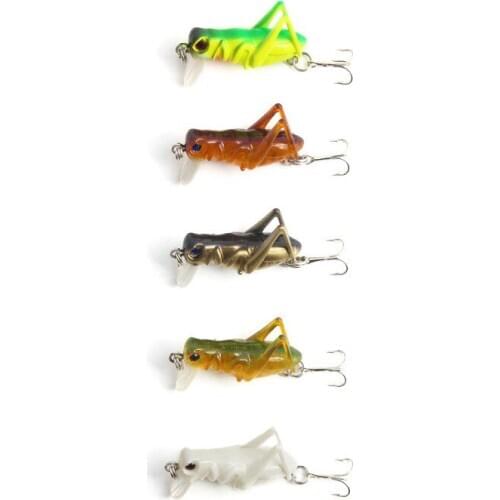 1pc Insect Bionic Fishing Lure 4cm3g Grasshopper Minnow Hard Baits Squid Artificial Swimbaits Bass Carp Pike Fishing Accessories