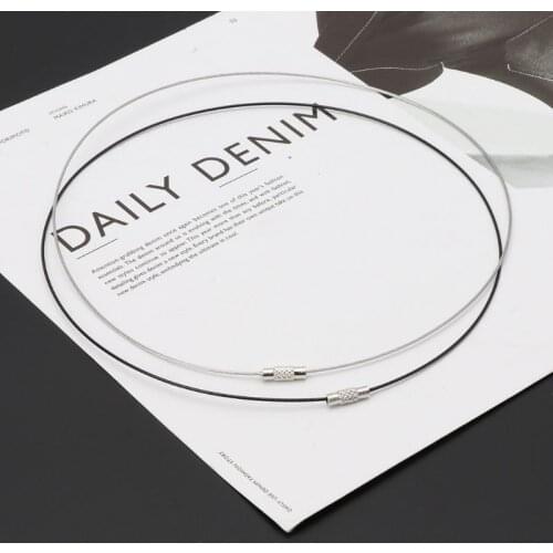 10pcs/lot 46cm silver Color Stainless Steel Necklace Wire Cord For DIY Craft Jewelry Accessoires