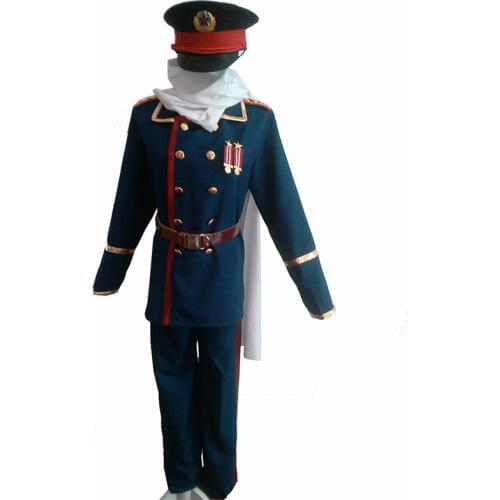 2017 Japanese Anime Axis Powers Hetalia APH Soviet Union Russia Ivan Braginsky Cosplay Costume Army Uniform