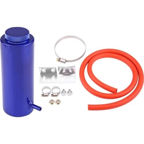 2018 New Universal 1 Set 800ml Blue Capacity Car Oil Water Radiator Coolant Tank Kit Over Flow Reservoir Tank Kit Blue Color