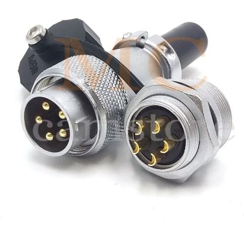 WEIPU WS20 5Pin Panel Mount Connector, Aviation Plug Male Socket Female ,LED Light Cable Wire Connector(5Pin