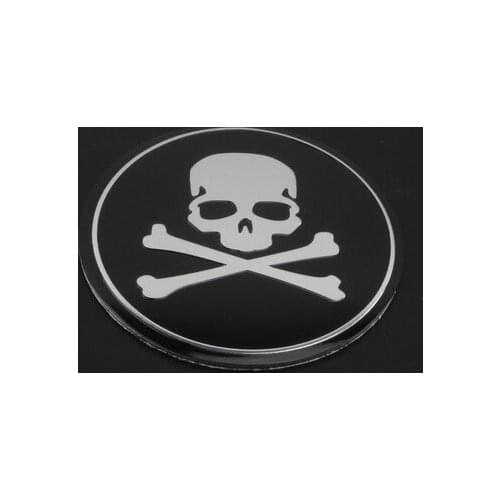 56mm Skull Bone Auto Wheel Center Hub Cap Badge Emblem Decal Sticker Car Accessories x4