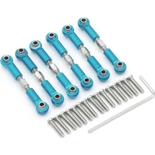 6Pcs Adjustable for Wltoys A949 A959 A969 A979 K929 Upgrade Parts Metal Linkages Pull Rod Servo Link A959-03