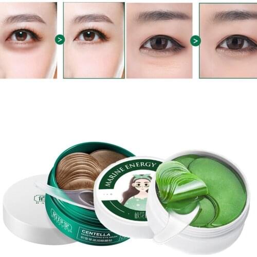 60PCS Centella Gold Crystal Collagen Eye Mask Moisturizing Eye Patches Anti Wrinkle Remover Dark Circle Anti Age Eye Care TSLM1