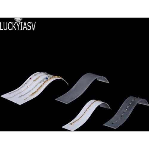 Acrylic Curve & S-shaped Bracelet Necklace Display Stand Jade Necklace Bracelet Support Jewelry Bracelet Holder Counter Display