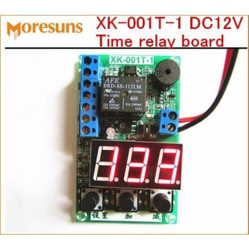 Free ship 5pcs/lot XK-001T-1 DC12V Time relay board count voltage testing cycle time vehicle charging timer protection board