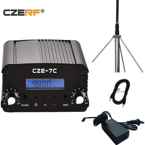 Free Shipping 7 Watts fm broadcast transmitter for sale for home music radio Station