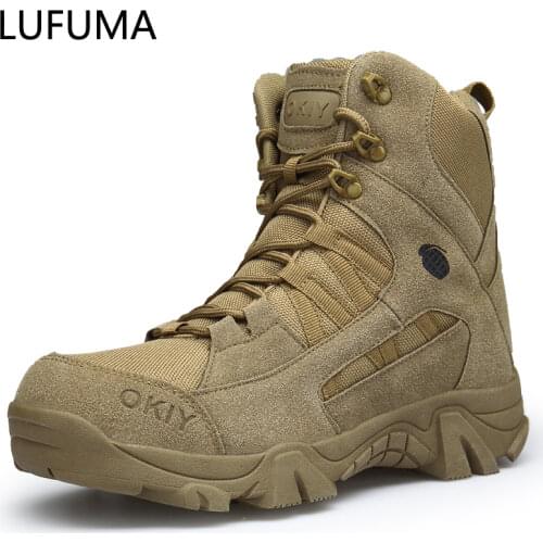 New Autumn Winter Military Boots Outdoor Male Hiking Boots Men Special Force Desert Tactical Combat Ankle Boots Men Work Boots