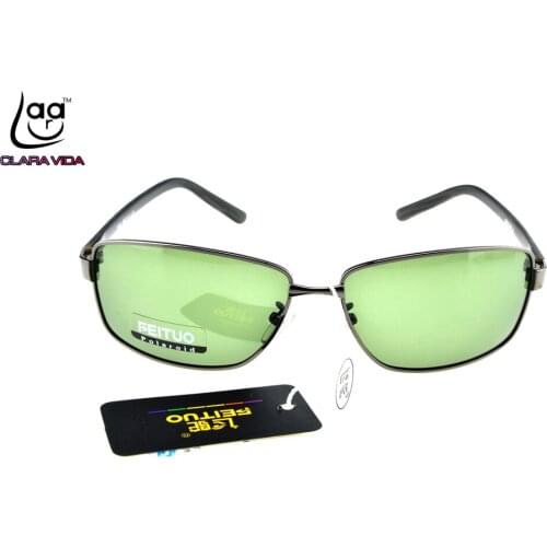 =clara Vida= Custom Made Nearsighted Minus Prescription Cool Rectangle Tr90 Temple Designers Mens Polarized Sunglasses -1 To -6