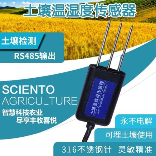 Soil Temperature Humidity Conductivity Sensor Soil Moisture Sensor Transducer Agricultural Greenhouse Soil Monitoring RS485