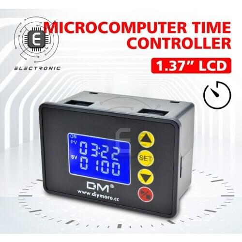 DC 12V 24V AC 110V 220V Digital Cycle Timer Delay Relay Module with Dual LED Display Time Controller Timing Relay Switch