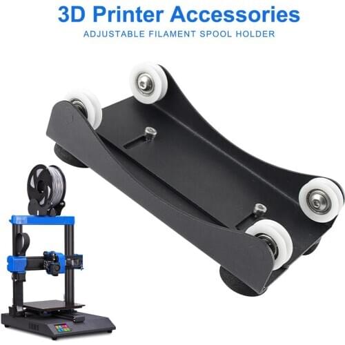 3D Printer Filament Spool Holder Acrylic Material Supplies Tray Fixed Stand Adjustable Rack With Bearing Printer Accessories