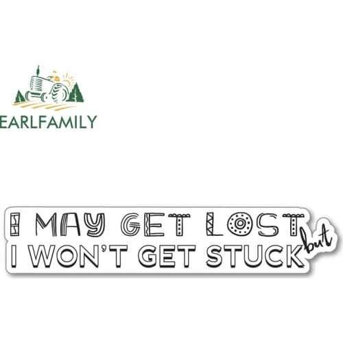 EARLFAMILY 13cm x 2.9cm for Get Lost Car Stickers Simple Fashionable Decals Waterproof Scratch-Proof Vinyl Car Door Protector