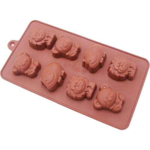 Lion Animals Figure Candy/ice/cake/chocolate/sugar Craft Fondant Mold/tray Silicone Decorating Tools Randomly Color