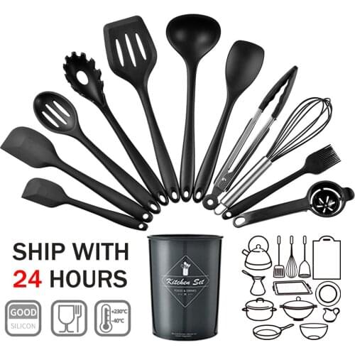 Silicone Kitchen Utensils Set Non-stick Kitchenware Cooking Tools Spoon Spatula Ladle Egg Beaters Tools Set Gadget Accessories