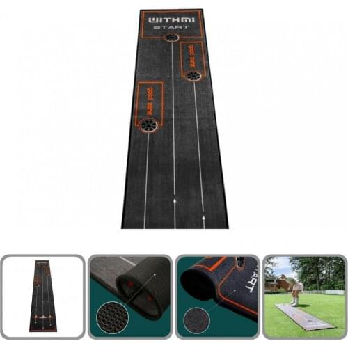 Nylon Detailed Indoor Golf Practice Supplies Green Simulated Putting Practice Mat Soft Sporting Goods