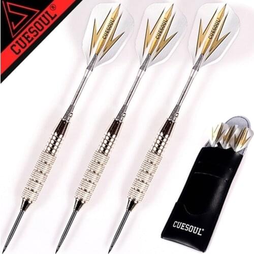 Today Get Gift CUESOUL 3pcs/set Professional Darts 24g 25g Black Golden Color Steel Tip Darts With Aluminum Darts Shafts