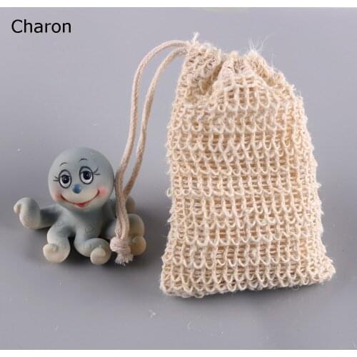Soap Bar Sisal Soap Sag Shower Bath Bag Natural Exfoliating Soap Saver Pouch Holder Foaming Net Mesh Drawstring Bags Bubble Net