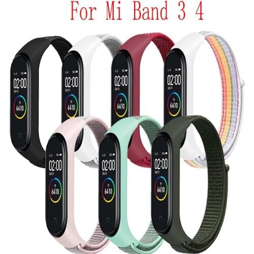 Suitable for Xiaomi 3 4 Breathable Nylon Strap Summer Sports Bracelet Ring Replacement Wristband Smart Watch Band