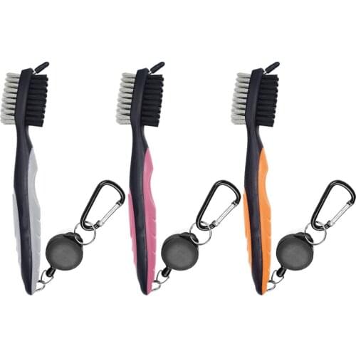 Golf Club Brush Golf Pole Putter Double Sided Groove Cleaner Cleaning Brushes Wedge Ball Groove Cleaner Kit for Golf Accessories