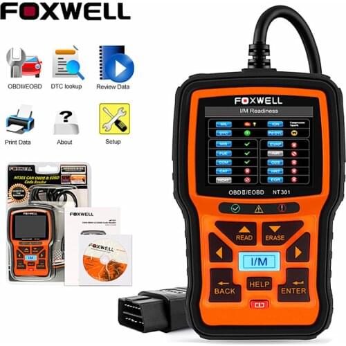 FOXWELL NT301 OBD2 Scanner Professional EOBD OBDII Code Reader Engine Check ODB2 OBD 2 Automotive Scanner Car Diagnostic Tool