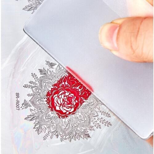 2Pcs Clear Nail Scraper Set for Stamping DIY Manicure Nail Tools Nail Art Stamping Scraper Clear Stamp Mini Card 5.5 x 8.5cm