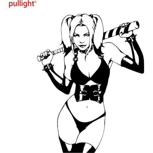 Sexy Girl Baseball Bat Lady Woman Laptop Car Truck Window Vinyl Decal Sticker