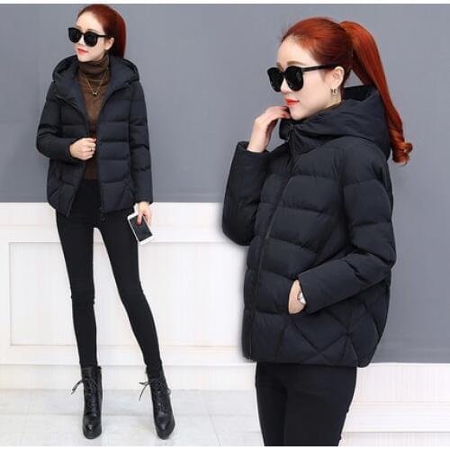 Jacket Wadded Winter Women Parka 2020 New Fashion Warm Hooded Cotton Padded Coats Female Outwear Abrigos Mujer LX1582
