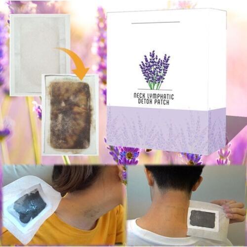 10 Pcs Neck Lymphatic Detox Patch Anti-Swelling Herbal Foot Body Relaxation Detox Foot Patches Pads To Improve Sleep DFA
