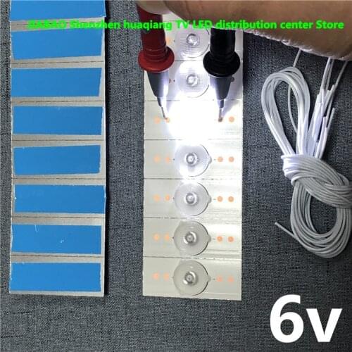 100%NEW high quality 6V SMD Lamp Beads with Optical Lens Fliter for 32-65 inch LED TV Repair LE-8822A CC02320D562V04