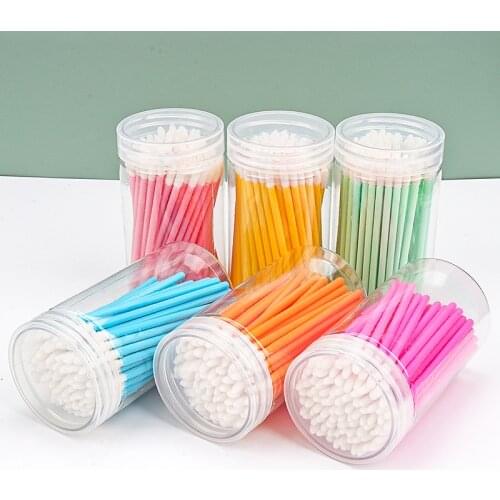 100 Pcs Barrel Mascara Wands Applicator Disposable Lip Brushes Cosmetic Soft Lipstick Eyelash Brush Women Make Up Brushes Tools