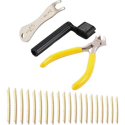 20Pcs Classical Acoustic Guitar Fret Wire Copper 2.0Mm With 3Pcs Guitar Repair Maintenance Tool Guitar String Winder