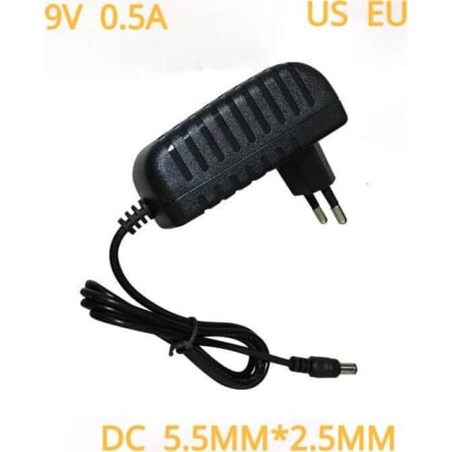 EU US Plug LED Power Supply Adapter Transformer for LED Strip Lights 0.5A Power Supply Adapter Transformer 110V -240V To DC 9V