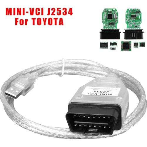 Auto Scanner For Toyota TIS Techstream Vehicle Diagnosis V15.00.028 MINI-VCI FTDI J2534 Car Diagnostics Cable OBD2 Interface