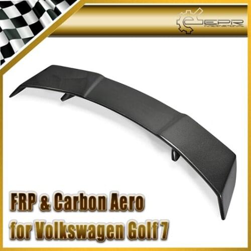 Car-styling For VW Golf 7 GTI Revo Style Carbon Fiber Rear Spoiler Glossy Fibre Trunk Wing Auto Boot Body Kit Accessories Trim