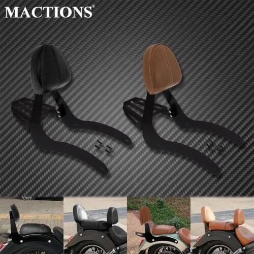Motorcycle Luggage Rack Sissy Bar Detachable Rear Passenger Backrest Black/Brown For Indian Scout 2015-21 Scout Sixty 2016-2021