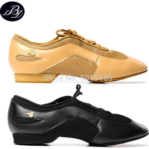 2019 New Unisex ballroom BD dance shoes Teaching Training Shoes flat Heel for men and women Latin Salsa Dancing shoes Split Sole