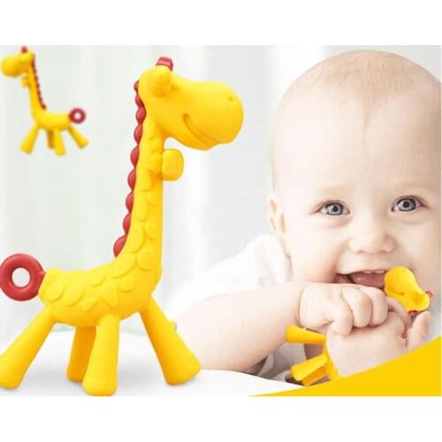 Baby Teether Baby Giraffe Teething Stick Toddle Silicone Banana Teething Baby Care Toothbrush for Baby Infant Teether Molar Rod